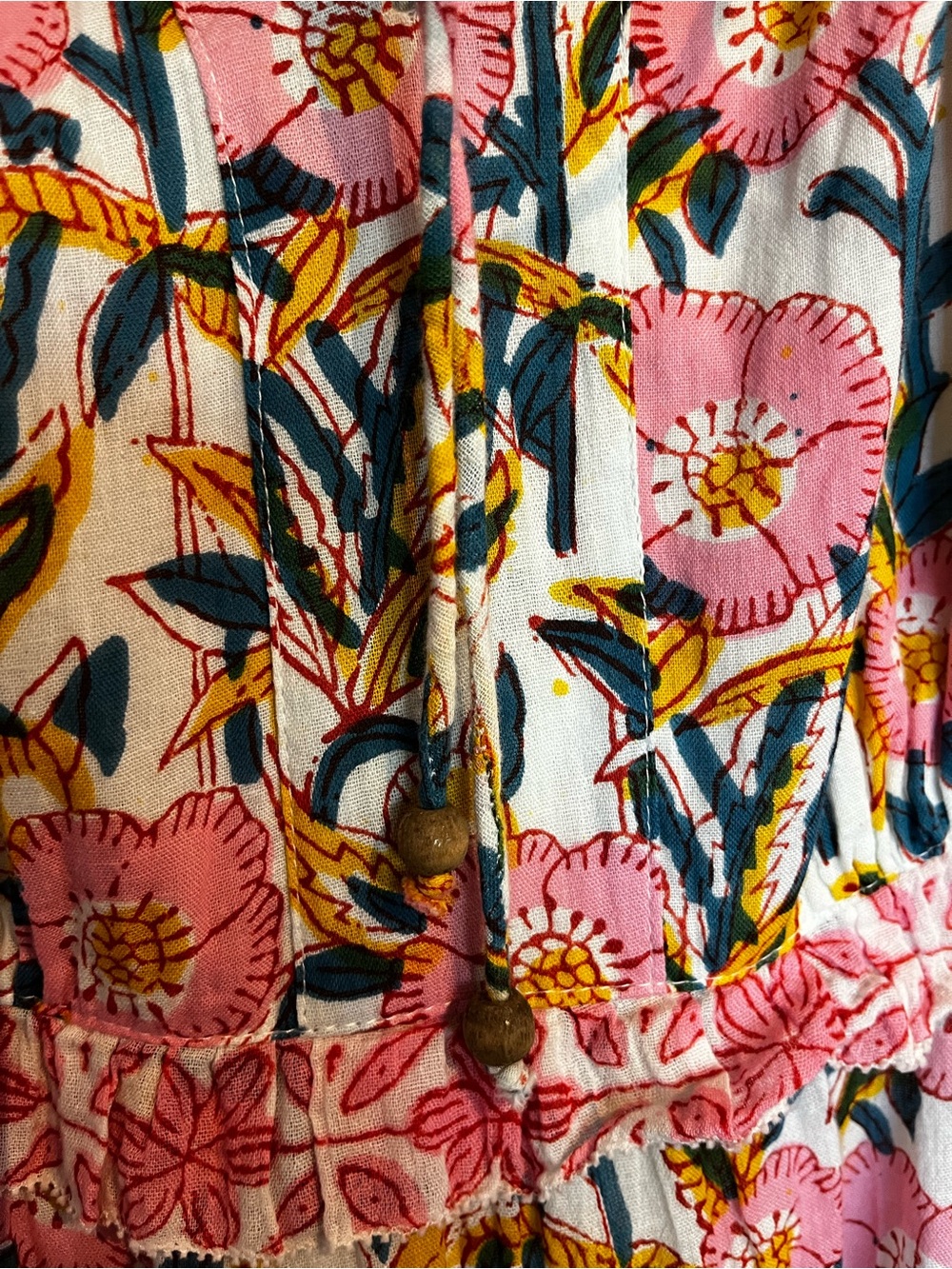 Caroline Constas Pink Floral Tiered Sleeveless Maxi Dress Sz small - Picture 6 of 11